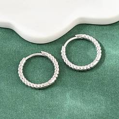 Brass Huggie Hoop Earrings&nbsp;KK-CBA8324-18A-P