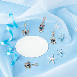 10 Sets Evil Eye Pendant Decorations&nbsp;HJEW-DR0001-07