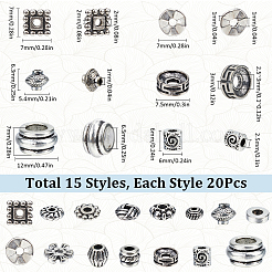 300Pcs 15 Styles Tibetan Style Alloy Beads Set&nbsp;FIND-SP0002-16B