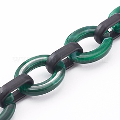 Imitation Gemstone Style & Opaque Spray Painted Acrylic Cable Chains&nbsp;AJEW-JB00910-04
