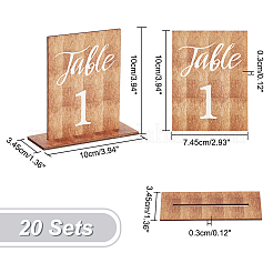 Rectangle Wooden Vertical Sign Holders&nbsp;ODIS-WH0057-01