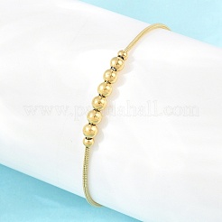 201 Steel Round Beaded Bracelets&nbsp;BJEW-D458-06G