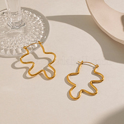 Irregular 304 Stainless Steel Hoop Earrings for Women&nbsp;JA4483