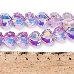 Electroplate Transparent Glass Beads Strands&nbsp;EGLA-B012-AB06