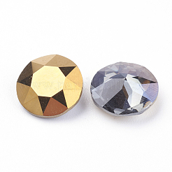 Pointed Back & Back Plated Glass Rhinestone Cabochons&nbsp;RGLA-J012-8mm-001DO
