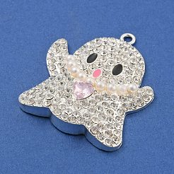 Alloy with Glass Rhinestone Pendants&nbsp;LS-FIND-B033-01G-P