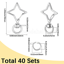 40 Sets Alloy Swivel Clasps&nbsp;FIND-SP0004-33B