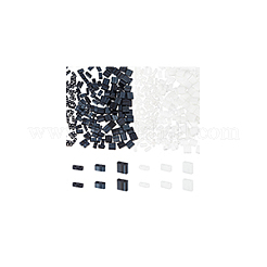 360Pcs 6 Styles 2-Hole Opaque Glass Seed Beads&nbsp;SEED-NB0002-13