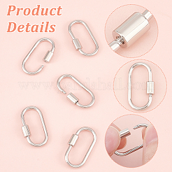 5Pcs Brass Screw Carabiner Lock Charms&nbsp;KK-UN0002-06