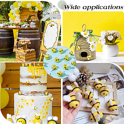 60Pcs Bees Polyester Wool Pom Pom Ball&nbsp;DIY-CY0003-29
