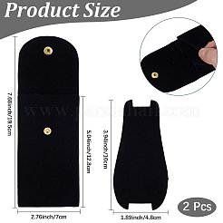 Rectangle Velvet Watch Storage Bag&nbsp;AJEW-CN0008-18B