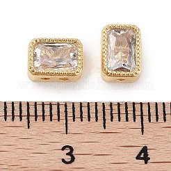 Brass Micro Pave Cubic Zirconia Beads&nbsp;KK-C051-48G-04
