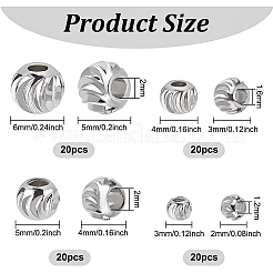 80Pcs 4 Style Brass Beads&nbsp;KK-BC0008-89