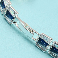 Rack Plating Brass Rectangle Link Bracelet&nbsp;BJEW-Q771-09S