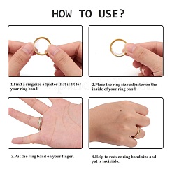 8Pcs 8 Sizes Plastic Invisible Ring Size Adjuster&nbsp;TOOL-H005-01