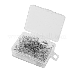50Pcs Crystal Head Steel Sewing Craft Positioning Needles&nbsp;TOOL-NH0001-03C