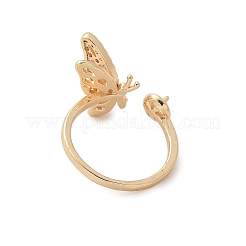 Butterfly Brass Micro Pave Cubic Zirconia Cuff Ring Setting&nbsp;LS-KK-A244-01E-G