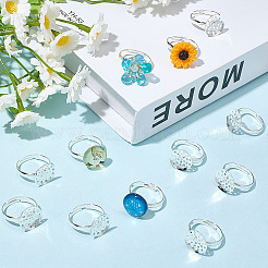 50Pcs Adjustable Brass Ring Findings&nbsp;KK-SC0004-52