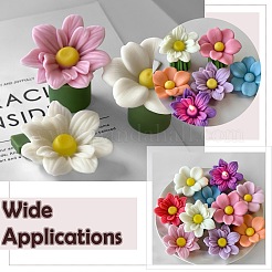 2Pcs 2 Styles Flower Candle Silicone Molds&nbsp;ST-CJ0043-074