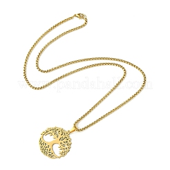 Stainless Steel Pendant Necklaces&nbsp;NJEW-L117-03A-G