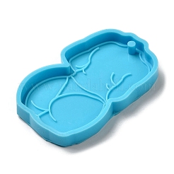 Mother's Day Girl's Back Silicone Pendant Molds&nbsp;LS-AJEW-M221-02A
