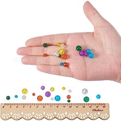 Spray Painted Crackle Glass Beads&nbsp;CCG-PH0002-04