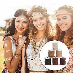 6 Rolls 6 Colors Imitation Leather Braided Cord&nbsp;WL-PH0004-24