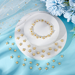 60Pcs Rack Plating Star Brass Beads&nbsp;KK-UN0003-58