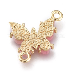 Brass Micro Pave Clear Cubic Zirconia Links Connectors&nbsp;ZIRC-I047-05