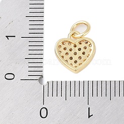 Rack Plating Brass Micro Pave Clear Cubic Zirconia Charms&nbsp;KK-Z060-07G-02