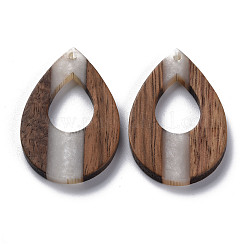 Opaque Resin & Walnut Wood Pendants&nbsp;RESI-T035-34