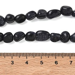 Synthetic Blue Goldstone Beads Strands&nbsp;G-C286-A04