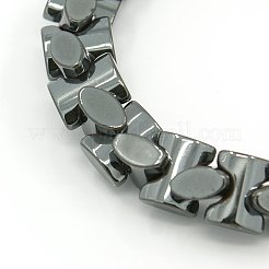 Fashion Non-Magnetic Synthetic Hematite Stretchy Bracelets&nbsp;BJEW-K001-02D