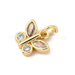 Brass Micro Pave Cubic Zirconia Pendants&nbsp;KK-I360-009G-01