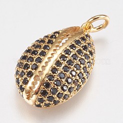 Brass Micro Pave Cubic Zirconia Pendants&nbsp;KK-I614-067