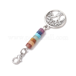 Alloy Tree of Life Pendant Decorations&nbsp;HJEW-JM02062-02