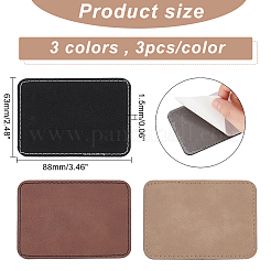 9Pcs 3 Colors Imitation Leather Laserable Label Tags&nbsp;DIY-FG0003-46
