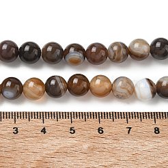 Natural Striped Agate/Banded Agate Bead Strands&nbsp;G-K166-13-8mm-02
