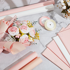 80Pcs 4 Colors Plastic Bouquet Wrapping Craft Paper&nbsp;DIY-GO0002-81