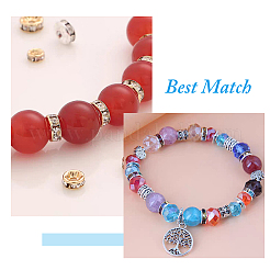 420Pcs 12 Colors Zinc Alloy Rhinestone Spacer Beads&nbsp;FIND-HY0001-83