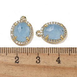 Dyed Natural White Jade Faceted Oval Pendants&nbsp;G-I375-02G-07