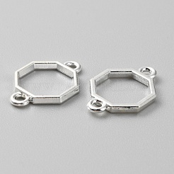 Zinc Alloy Open Back Bezel Connector Charms&nbsp;FIND-WH0139-69G-S