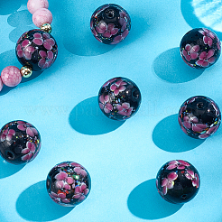 10Pcs Handmade Inner Flower Lampwork Beads&nbsp;LAMP-PA0001-02B