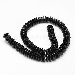 Natural Black Onyx Beads Strands&nbsp;G-P161-20-10x4mm