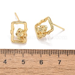 Brass Stud Earrings&nbsp;EJEW-G432-01G