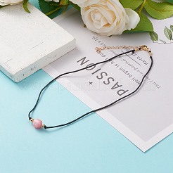 Faceted Natural Dyed Rhodochrosite Pendant Necklaces&nbsp;NJEW-JN03230-02