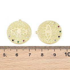 Brass Micro Pave Colorful Cubic Zirconia Pendants&nbsp;CU-CBA764E-02G