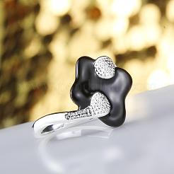 Fashionable Brass Enamel Rhombus Finger Rings&nbsp;RJEW-BB07438-7