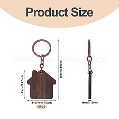 Walnut Wood Pendant Keychains&nbsp;KEYC-TAC0034-06D