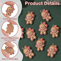 10Pcs Christmas Opaque Resin Pendants&nbsp;RESI-YW0005-10